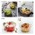 日式玻璃碗透明水果盘家用创意金边沙拉碗网红少女心甜品餐具套装(透明水果盘 透明大号（送两个叉子）)第5张高清大图