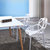 TIMI天米 现代简约餐桌椅 北欧几何椅组合 可叠加椅子组合 创意椅子餐厅家具(白色 1.2米餐桌+4把黑色椅子)第5张高清大图