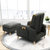 一米色彩 沙发懒人沙发创意多功能单人沙发北欧简约可调节客厅小户型布艺沙发(深灰色 标准款-单人位+脚踏)第3张高清大图