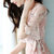 VEGININA 韩版中长款修身显瘦碎花雪纺连衣裙 D6057(图片色 XXL)第5张高清大图