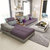紫茉莉布艺沙发组合可拆洗 简约小户型沙发客厅家具转角贵妃布沙发(枚红色 双人+贵妃 2.55米)第4张高清大图