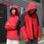 新款冲锋衣男女户外三合一可拆卸防寒服女两件套滑雪服防风防水TP8351(男款红色 XL)第7张高清大图
