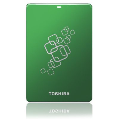 东芝（TOSHIBA）礼品装系列USB3.0移动硬盘（绿色）（750G）HDTC607HG3AA 赠送价值99元东芝原厂硬盘包