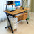 蔓斯菲尔电脑桌 台式家用书桌简约现代办公桌简易写字台书架桌子(红叶枫木色)第5张高清大图
