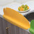 厨房水槽挡水板家用洗碗池硅胶防溅板洗手台面吸盘式隔水防油(黄色)第4张高清大图