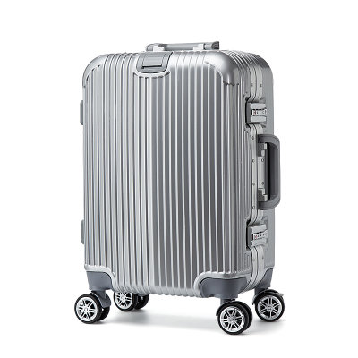 丹爵(DANJUE)新款20/24/28寸铝框拉杆箱男女通用行李箱 万向轮旅行箱(银色 24寸)