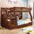 木巴家具 全实木儿童床上下铺木床双层床两层高低床子母床多功能组合带衣柜(1.6米梯柜款C567)第2张高清大图