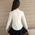 Mistletoe2017春季女装新款百搭韩范白色长袖衬衫女休闲镂空打底衫(白色 XL)第3张高清大图
