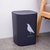 翻转式方形桶盖 家用带盖纸蒌厨房客厅卫生间垃圾桶(草木灰 仰望鸟图案)第5张高清大图