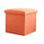 (国美自营)优芬麻纹收纳凳子正方形单人双人凳玩具收纳箱 换鞋凳储物凳小沙发 橙色第5张高清大图