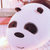 绒贝儿新款可爱三只裸熊毛绒玩具熊猫狗熊公仔儿童女生礼物(熊猫 长50cm)第2张高清大图