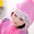 韩国小孩加厚充气帽檐儿童雨衣  宝宝雨衣 儿童雨披带书包位J225(粉红色)(L)第5张高清大图