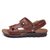 Tdelion2016夏季新款男士加厚牛皮凉鞋男士沙滩鞋正装鞋B1317(棕色)第2张高清大图
