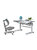 坐站交替儿童学习桌写字桌椅套装双升降L型书桌 中小学生家用实木(芬兰120CM桌+1018蓝椅【右抬起】)第5张高清大图