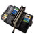 迪菲莱男士钱包中长款拉链大钞夹时尚牛皮青年商务手包大容量(黑色)第4张高清大图