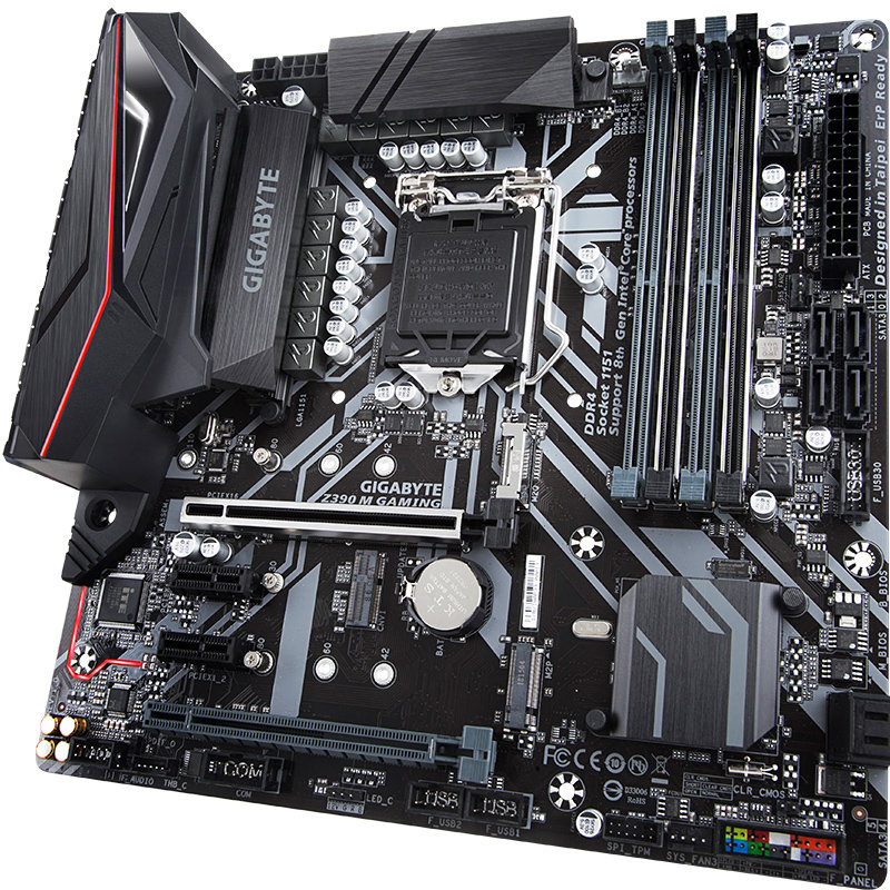 技嘉z390mgaming电竞游戏主板电脑matx小板支持89代酷睿cpu黑色z390m