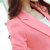 VEGININA 韩版修身大码长袖小西装外套女 A2876(天蓝 XL)第4张高清大图