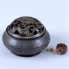 中国龙瓷 陶瓷香薰炉 盘香熏香炉 缠枝莲纹圆香炉