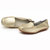 AICCO  春季新款牛皮豆豆鞋子舒适透气女鞋平底鞋夏季单鞋鞋子139-1(金色 36)第3张高清大图