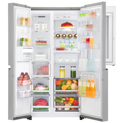 LG冰箱 GR-Q2473PSA 643升大容量透视窗对开门中门风冷变频冰箱 速冻恒温 过滤系统 童锁保护