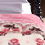 芙雪家纺拉舍尔毛毯 加厚双层冬季午睡毯子 双人珊瑚绒婚庆盖毯(心花怒放KX 180*200cm-5.6斤)第3张高清大图