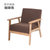 一米色彩 简易沙发 北欧田园布艺双人单人沙发椅小型实木简约日式沙发(轻灰色 双人位)第5张高清大图