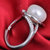 梦克拉Mkela淡水珍珠戒指 烂漫 S925银戒指 开口银戒指第5张高清大图