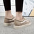 羊骑士2018春夏季新款女士时尚休闲鞋低帮平底鞋板鞋圆头系带女鞋(SA-1210棕色)第5张高清大图