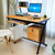 蔓斯菲尔电脑桌 台式家用书桌简约现代办公桌简易写字台书架桌子(红叶枫木色)第2张高清大图