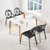 TIMI天米 现代简约餐桌椅 北欧几何椅组合 可叠加椅子组合 创意椅子餐厅家具(黑色 1.2米餐桌+4把白色椅子)第5张高清大图