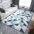 北欧简约风格几何地毯客厅现代沙发茶几垫卧室床边家用长方形地毯(JH-黑蓝白灰三角形1)第3张高清大图