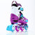 美洲狮（COUGAR）直排轮滑鞋儿童溜冰鞋全套装初学者男女可调平花鞋777(紫色+头盔+护具+包包 35-38码 可调)第5张高清大图