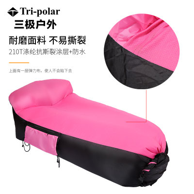 户外懒人充气沙发网红充气床公园气垫床床垫空气床午休床单人tp1231(粉黑拼)