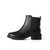 森达2021冬季新款商场同款时尚潮流ins潮休闲女切尔西靴4AK01DD1(黑色 39)第2张高清大图