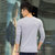 2017春装新款男士纯色圆领长袖t恤 韩版棉质修身打底衫 D803(圆领浅灰)第3张高清大图
