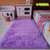 床边地毯椭圆形现代简约卧室垫客厅家用房间可爱美少女公主粉地毯(长毛浅紫色)第2张高清大图