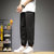 POSIRTHE 男士潮宽松大码跑步健身篮球裤运动裤男长裤针织新款(MF-6501黑色 4XL适合185-205斤)第2张高清大图