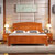 木巴实木双人床橡胶木1.8米婚床现代中式成人床经济型卧室家具(C347 默认)第2张高清大图