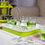 茶花茶具托盘长方形塑料茶盘餐盘水果盘双层沥水盘客厅创意镂空盘(颜色随机)第2张高清大图
