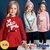 JELISPOON吉哩熊韩国童装冬季新款女童甜蜜蜜口袋套装(150 红色)第5张高清大图