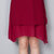VEGININA 韩版时尚显瘦气质中长款短袖连衣裙 9853(酒红色 3XL)第5张高清大图