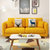 一米色彩沙发 布艺沙发 北欧中小户型 简约 休闲 现代 客厅 组合可拆洗 布沙发(香蕉黄 脚踏)第4张高清大图