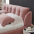 左右布床 仿真丝布艺床 双人床 床垫 北欧卧室组合 DR038(粉色单床+023床垫 1.5*2米)第4张高清大图