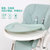 绵娜宝宝餐椅儿童餐椅多功能可折叠婴儿椅子便携式吃饭餐桌座椅带餐盘食品级PP塑料餐盘(苹果绿)第4张高清大图