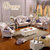 拉斐曼尼 FS001 欧式沙发 法式田园实木沙发组合 客厅奢华布艺沙发(B款 1+2+3组合)第3张高清大图