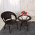 【京好】藤椅子茶几桌子现代简约环保 阳台休闲办公户外家具B79(咖啡色款式 单买1椅子)第5张高清大图