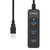 奥瑞科（ORICO） W5PH4-U3 USB3.0便携式4口HUB集线器 笔记本电脑高速扩展分线器 黑色(白色 1米)第3张高清大图