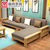 曲尚 现代中式实木沙发  L型客厅沙发家具组合套装 908(海棠+银灰 三人位)第2张高清大图