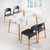 TIMI天米 现代简约餐桌椅组合 伊姆斯才子椅 可叠加椅子 北欧餐桌椅组合 家用饭桌 简约餐厅家具(白色 1.2米餐桌+4把白色椅子)第2张高清大图