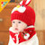 韩国婴儿帽子秋冬季0-3-6-12个月男女宝宝帽子儿童毛线帽围巾保暖套装0-1-2-3岁(米色)第3张高清大图